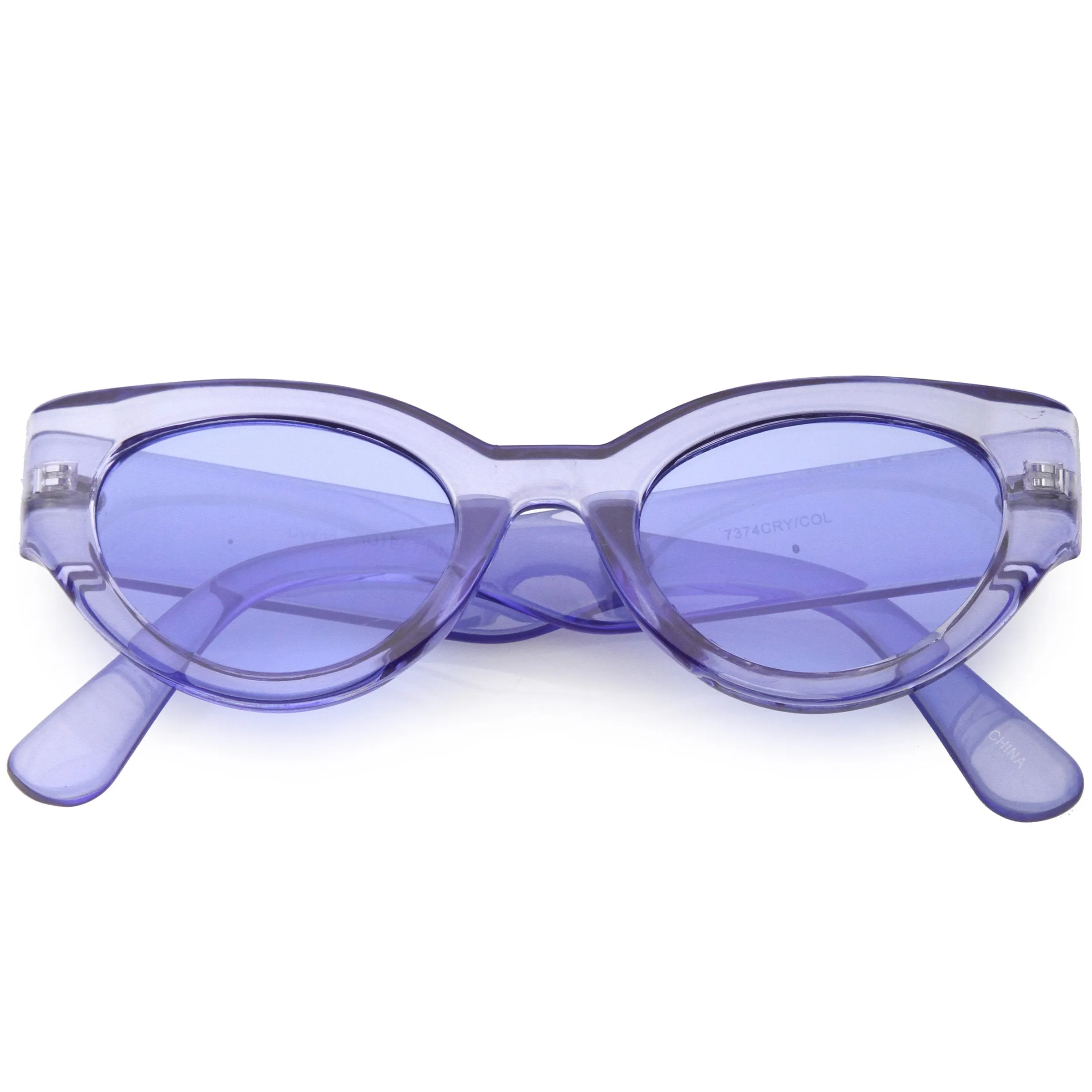 Retro Bold Translucent Color Tone Cat Eye Sunglasses C695
