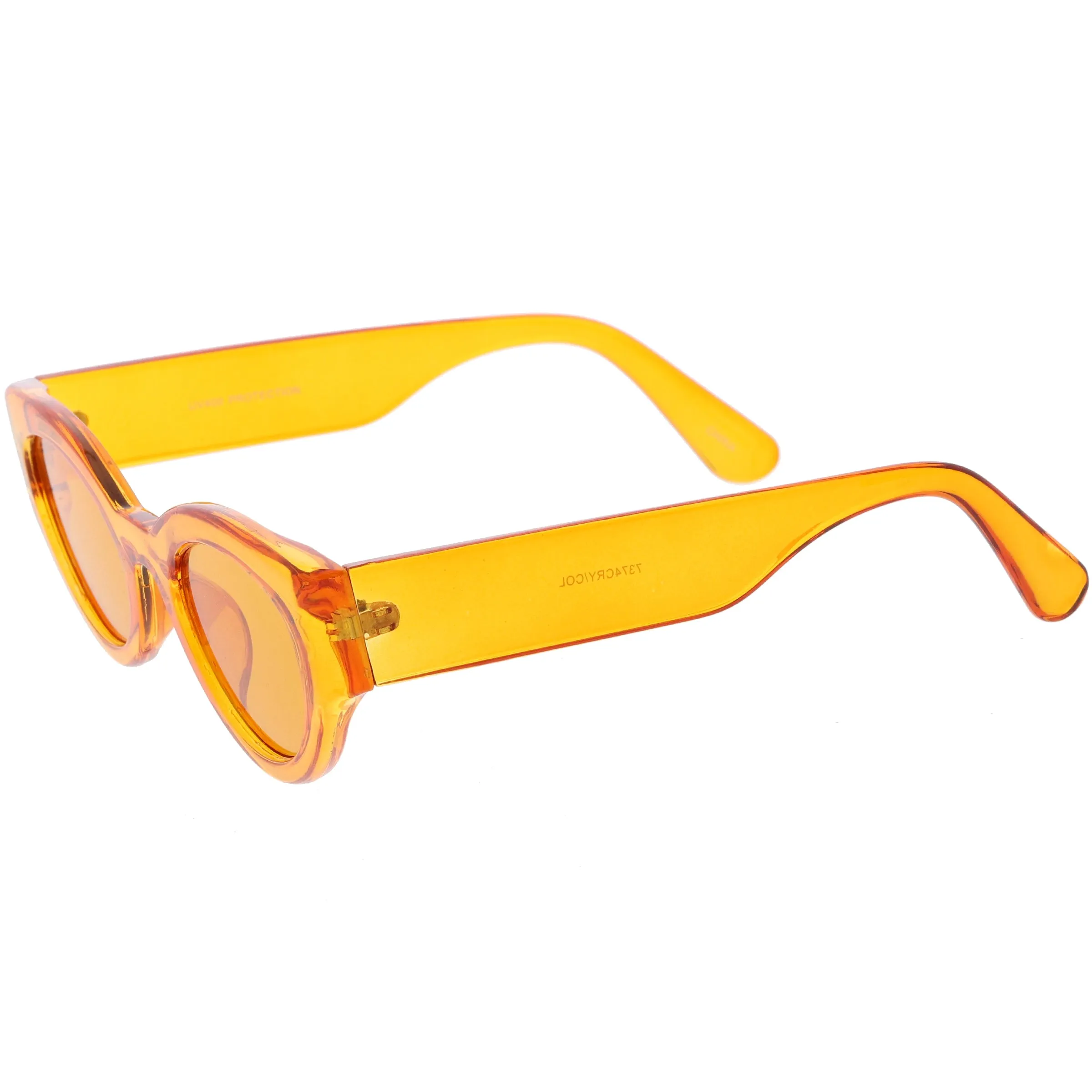 Retro Bold Translucent Color Tone Cat Eye Sunglasses C695