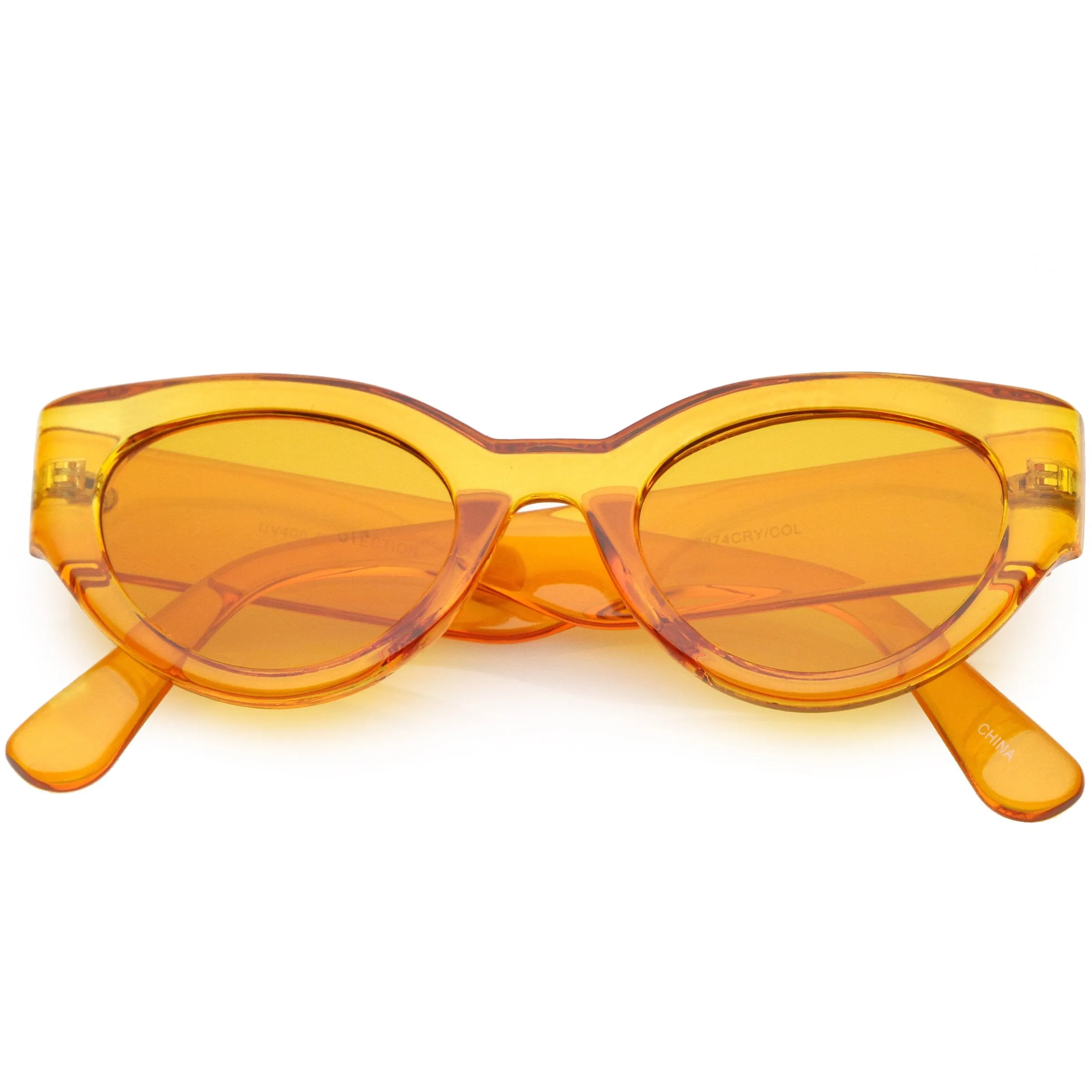 Retro Bold Translucent Color Tone Cat Eye Sunglasses C695
