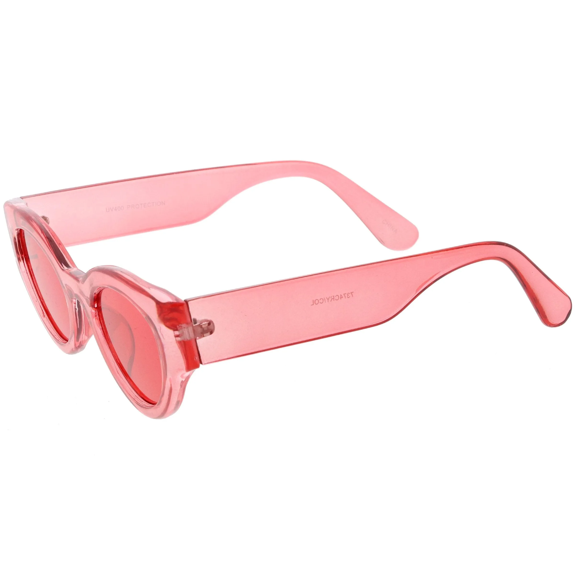 Retro Bold Translucent Color Tone Cat Eye Sunglasses C695
