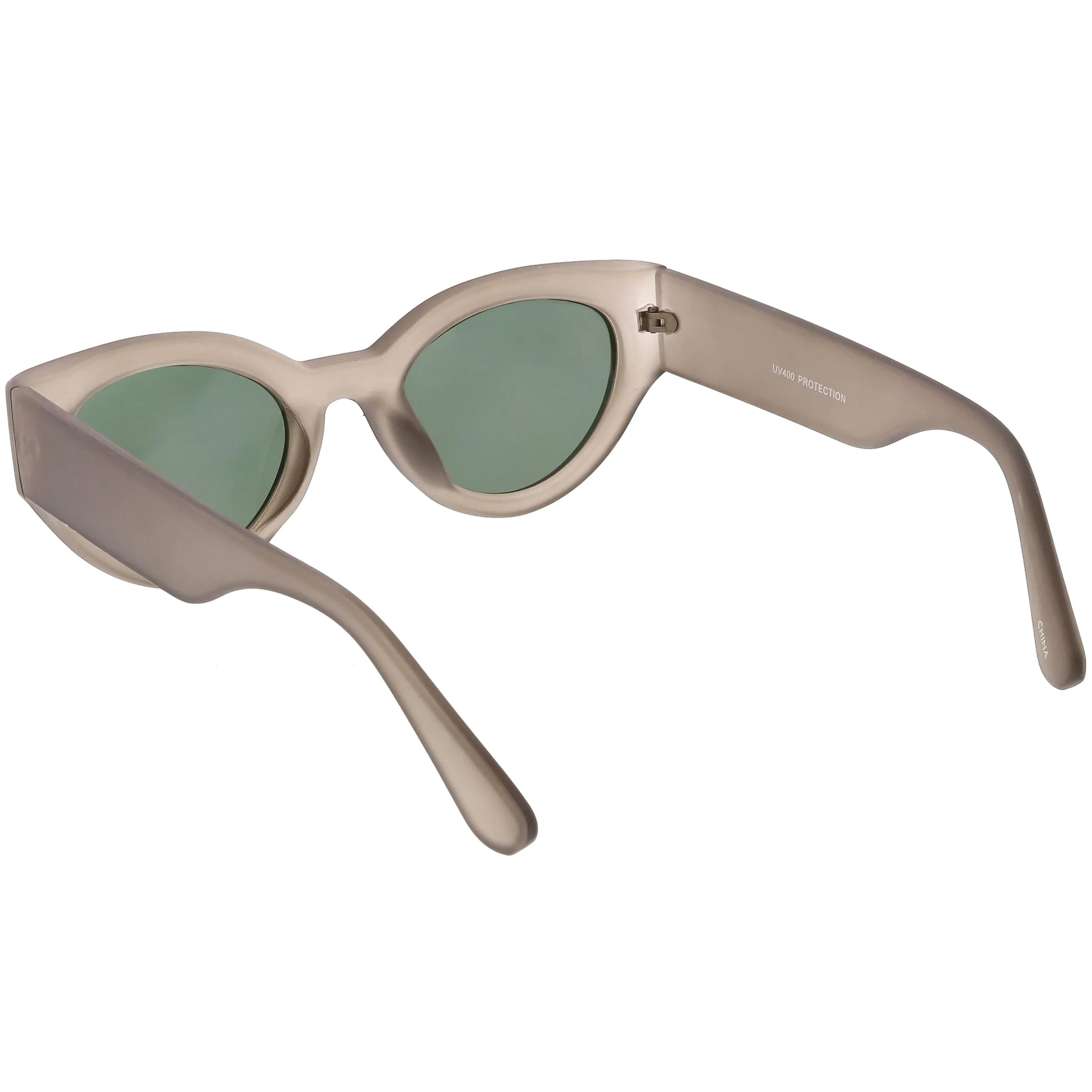 Retro Modern Bold Wide Frame Oval Sunglasses C543