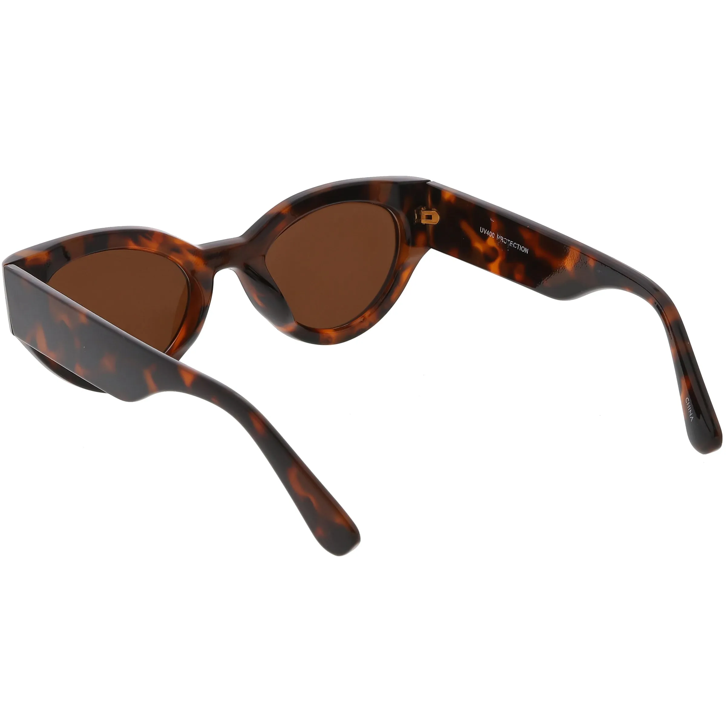 Retro Modern Bold Wide Frame Oval Sunglasses C543