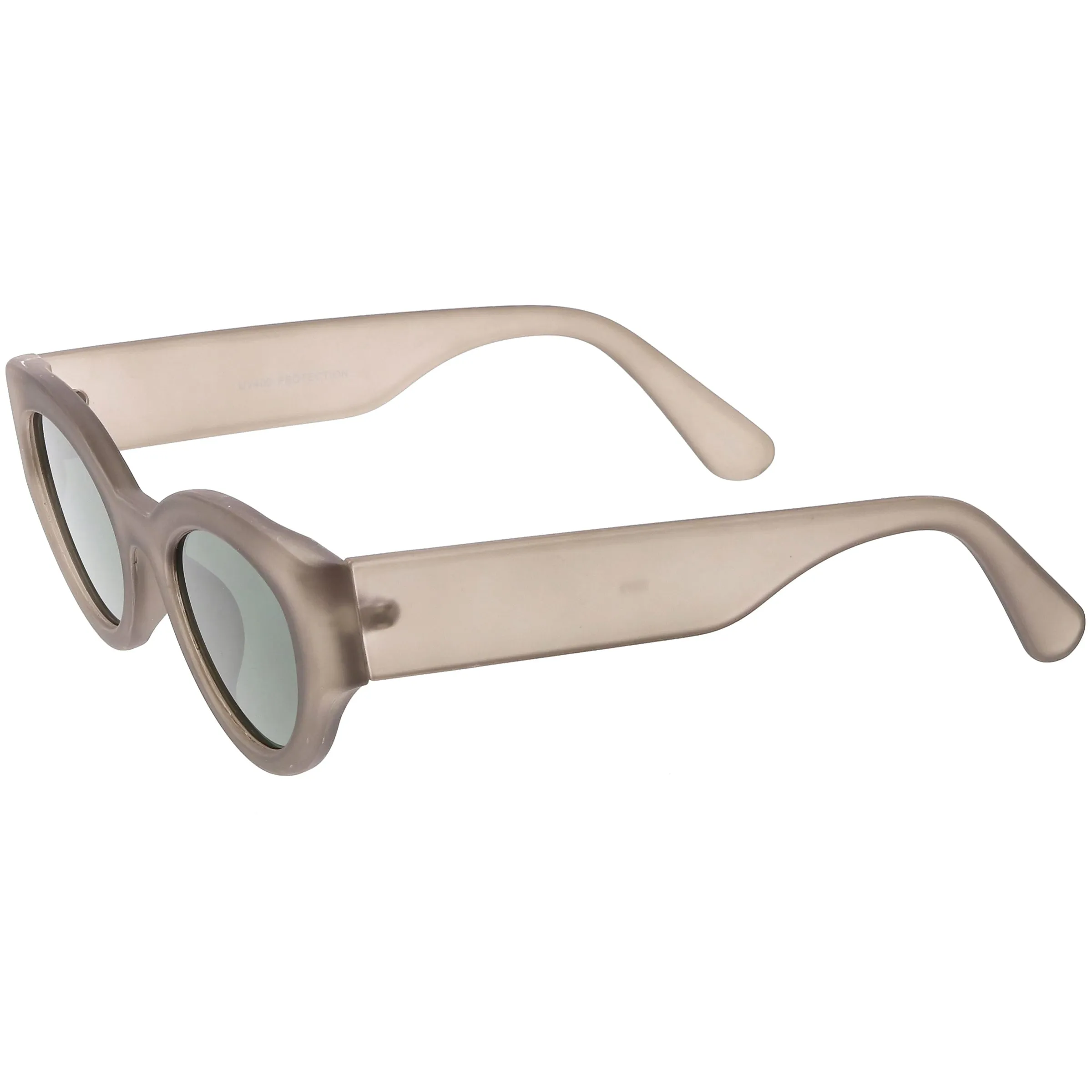 Retro Modern Bold Wide Frame Oval Sunglasses C543