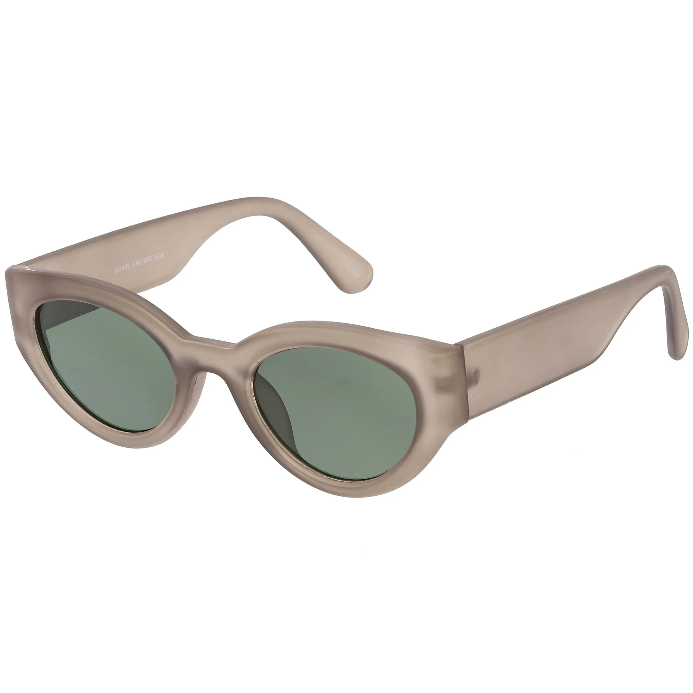 Retro Modern Bold Wide Frame Oval Sunglasses C543
