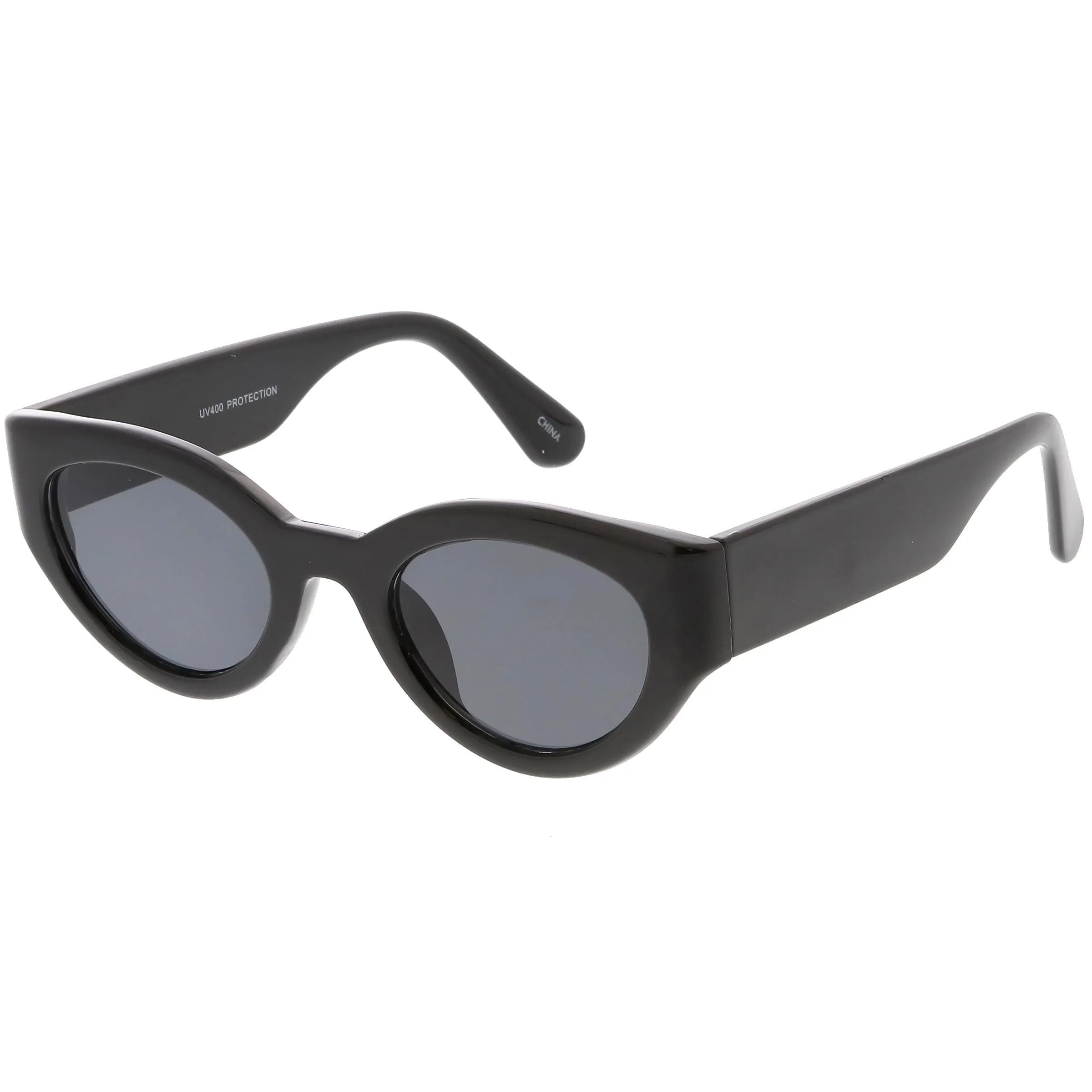 Retro Modern Bold Wide Frame Oval Sunglasses C543