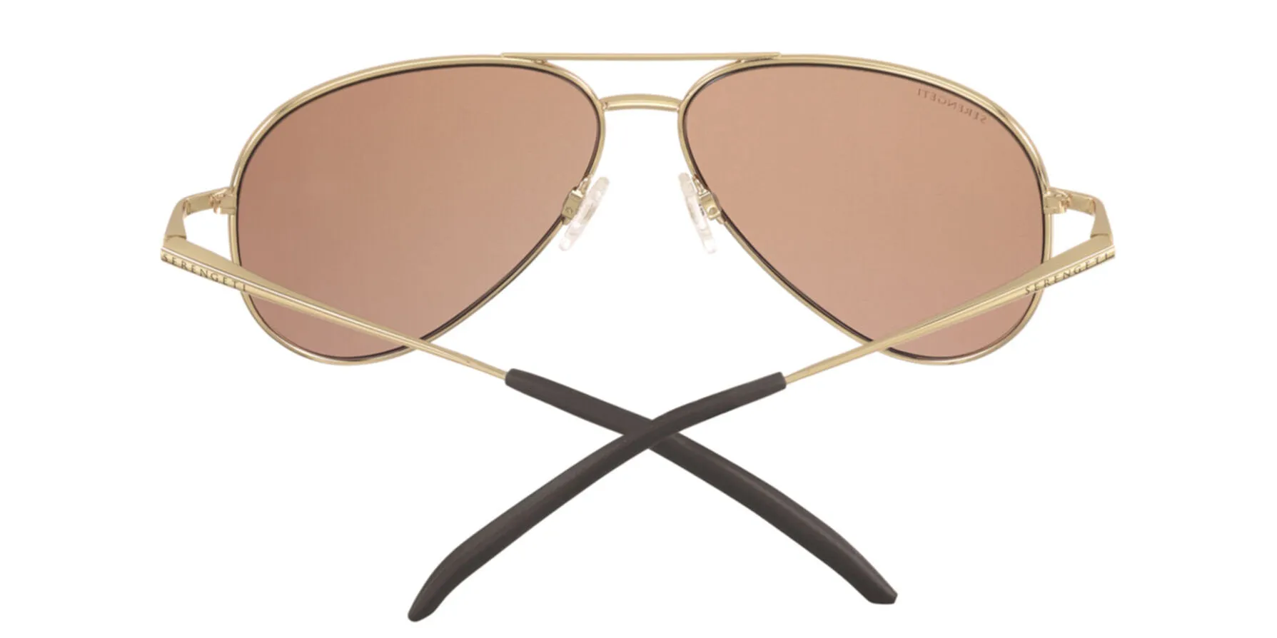 Serengeti Carrara Small 8551 <span>Shiny Bold Gold Polarized Drivers Gold Photochromic Lenses</span>
