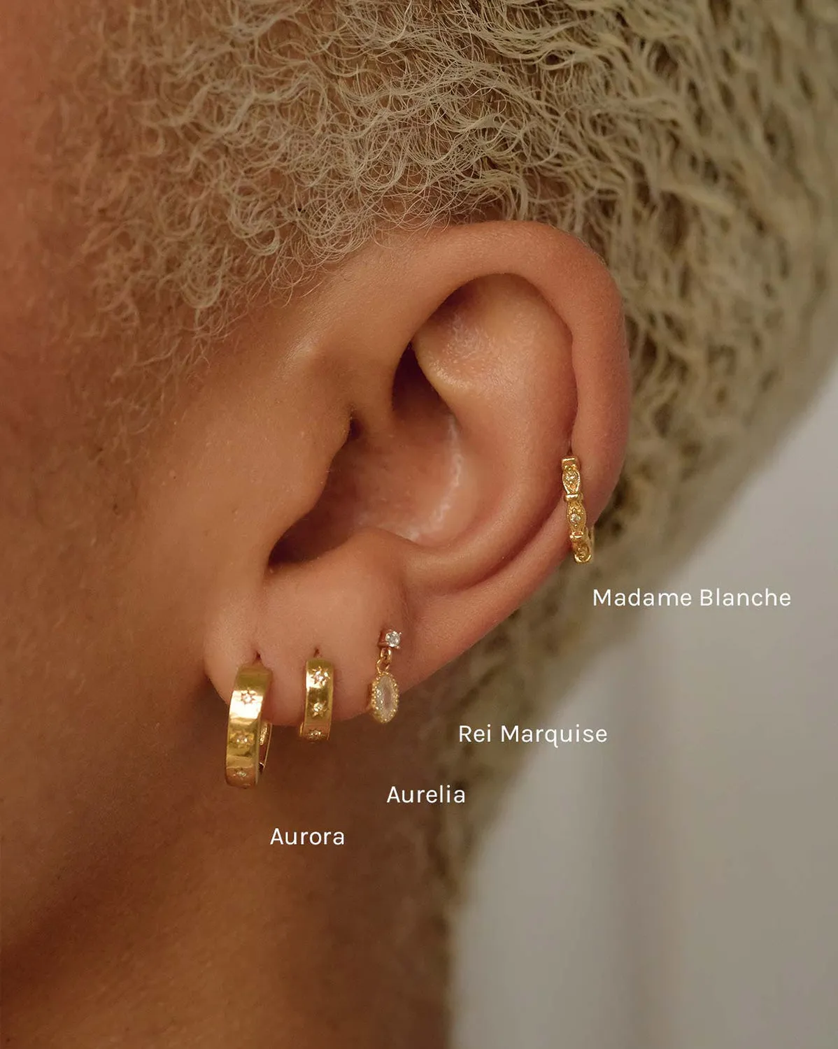 Solid Gold Aurora Bold Gemstone Hoops
