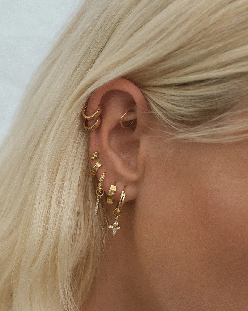 Solid Gold Aurora Bold Gemstone Hoops