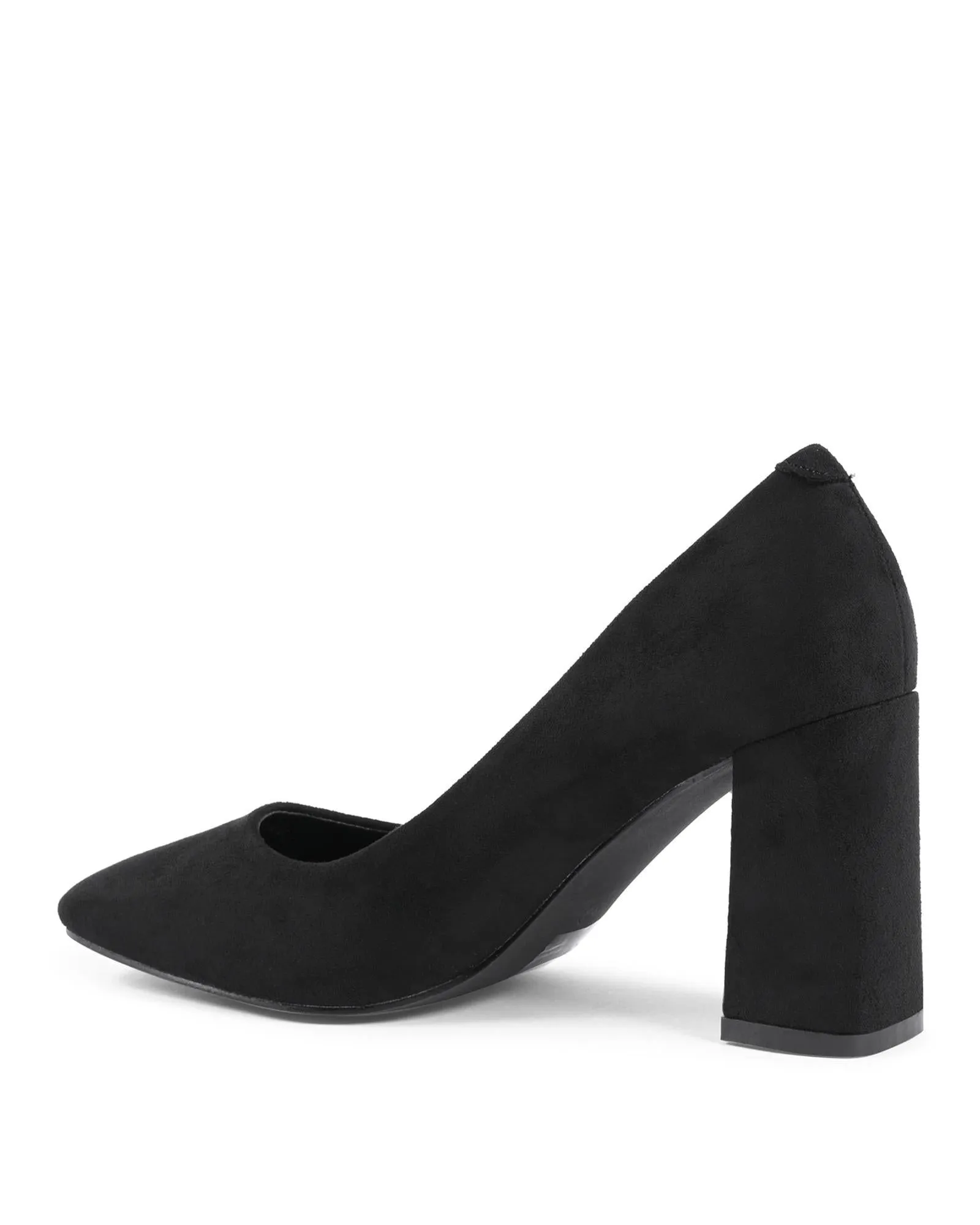 Stylish Black Fabric High Heel Pump