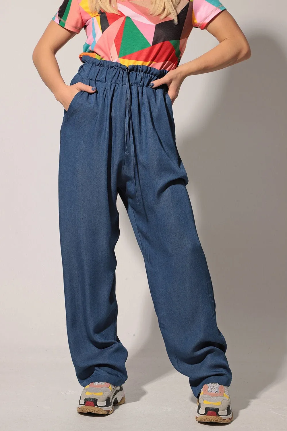 Stylish high-waisted trousers - DUNI