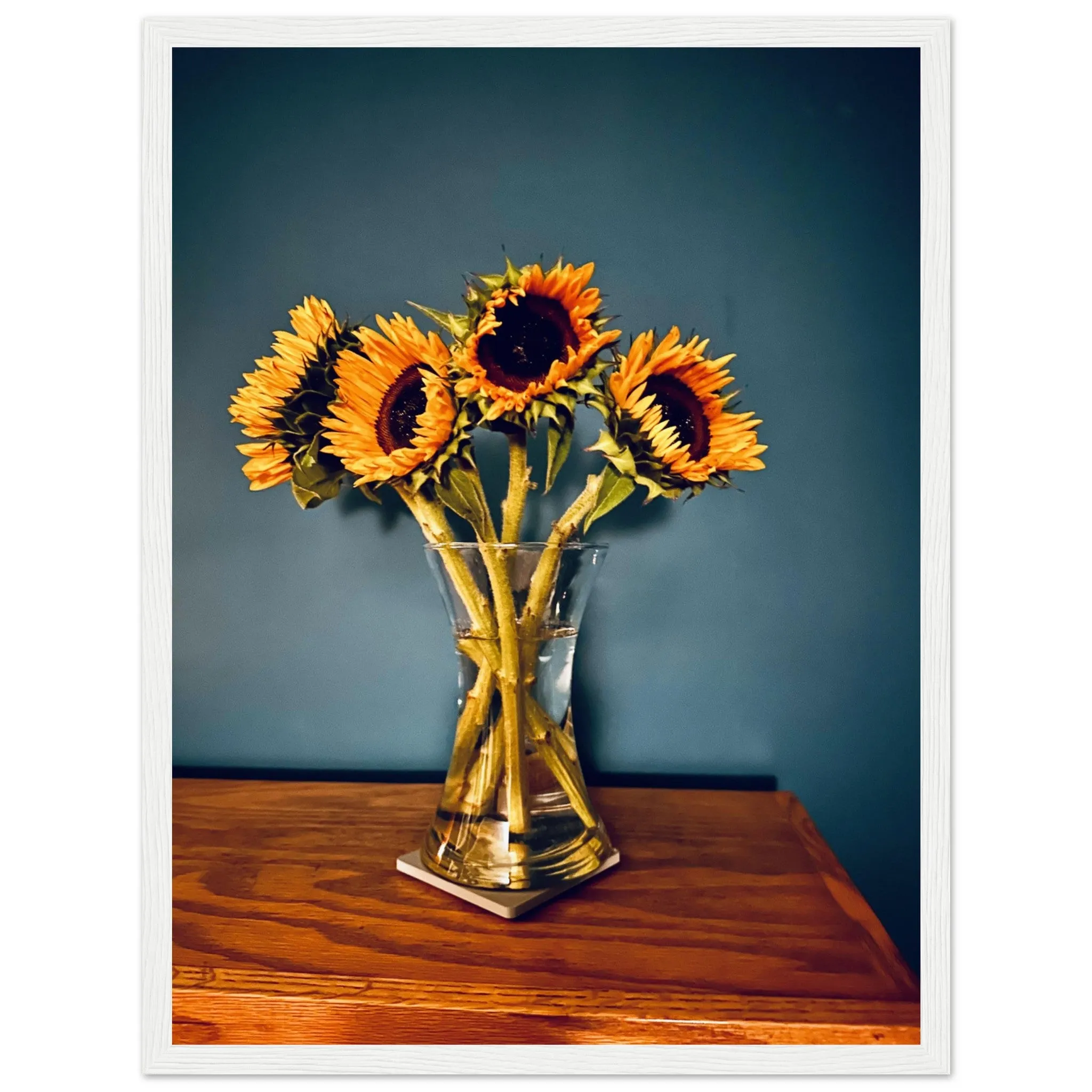 Sunflowers Premium Matte Paper Wooden Framed Poster Wall Art