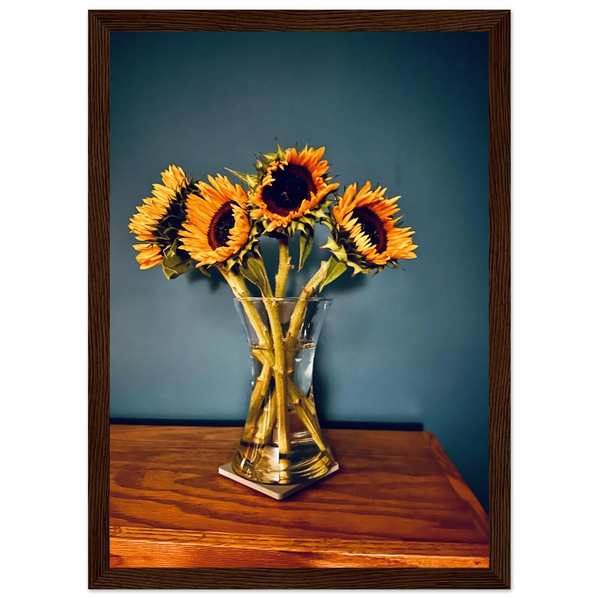 Sunflowers Premium Matte Paper Wooden Framed Poster Wall Art