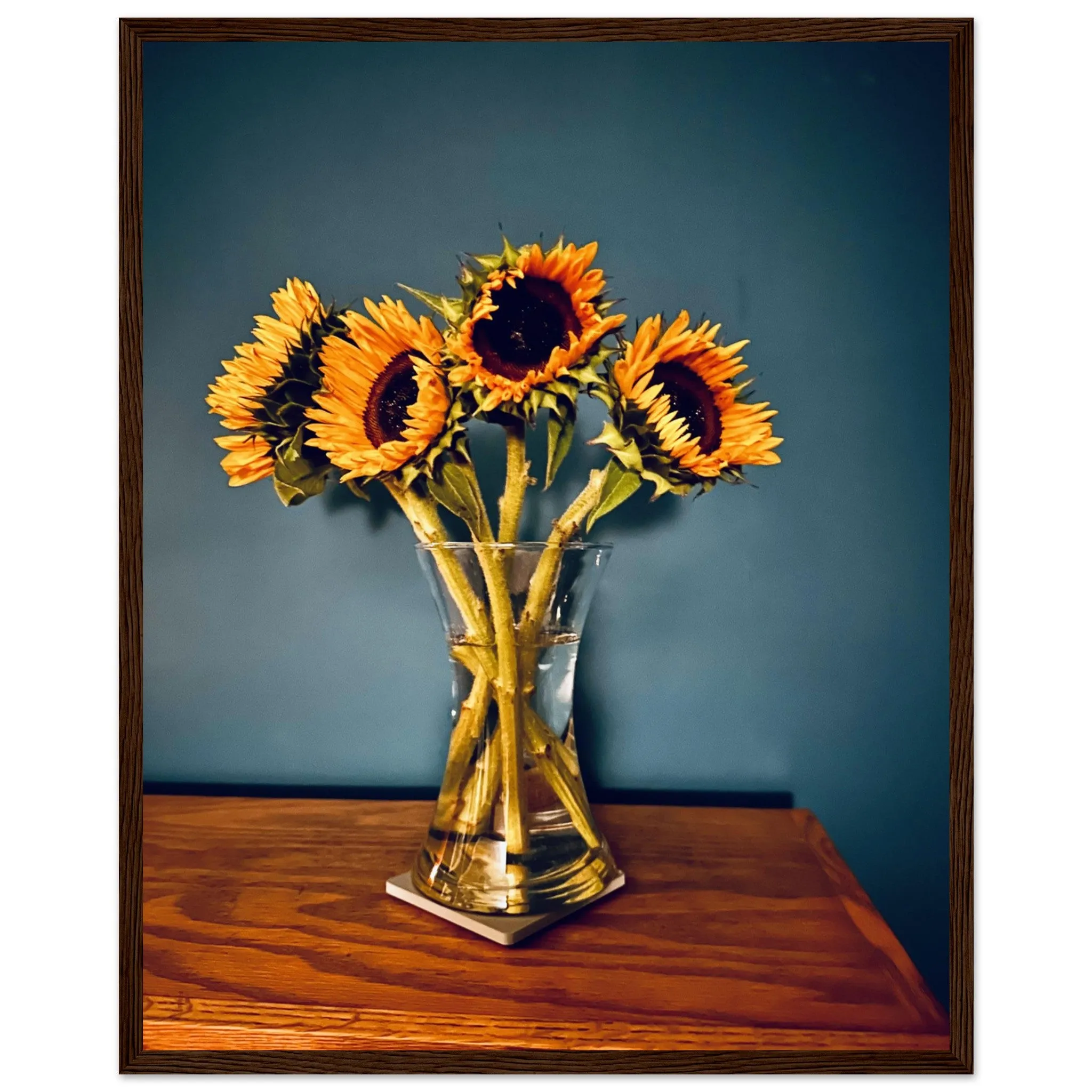 Sunflowers Premium Matte Paper Wooden Framed Poster Wall Art