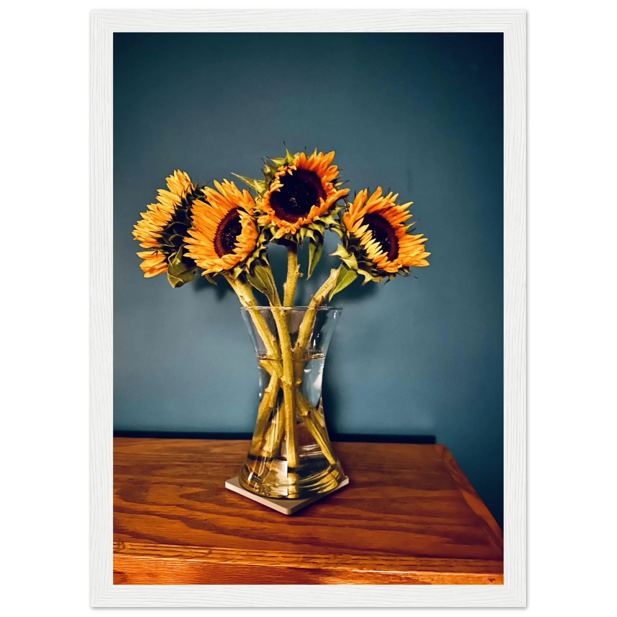Sunflowers Premium Matte Paper Wooden Framed Poster Wall Art