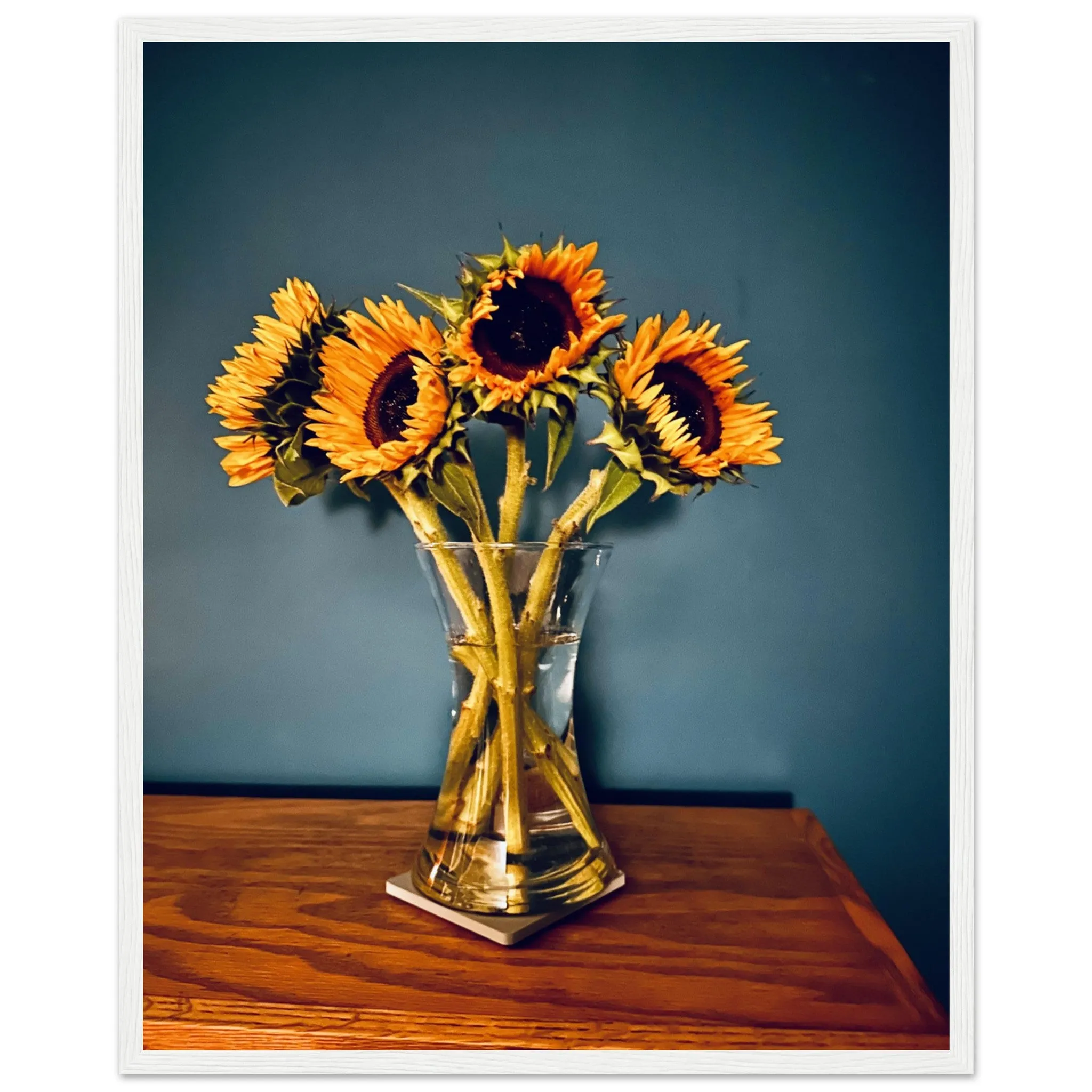Sunflowers Premium Matte Paper Wooden Framed Poster Wall Art