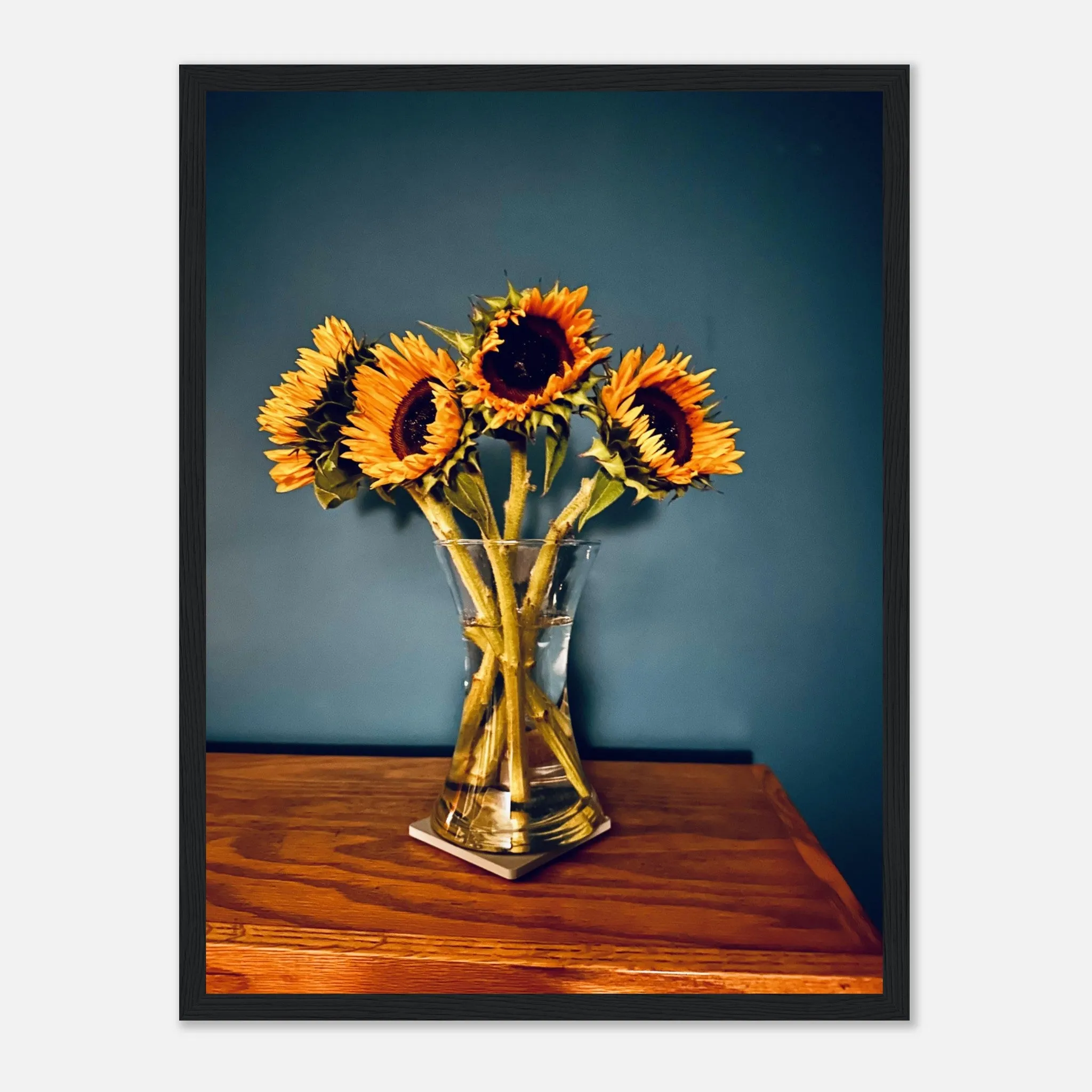 Sunflowers Premium Matte Paper Wooden Framed Poster Wall Art