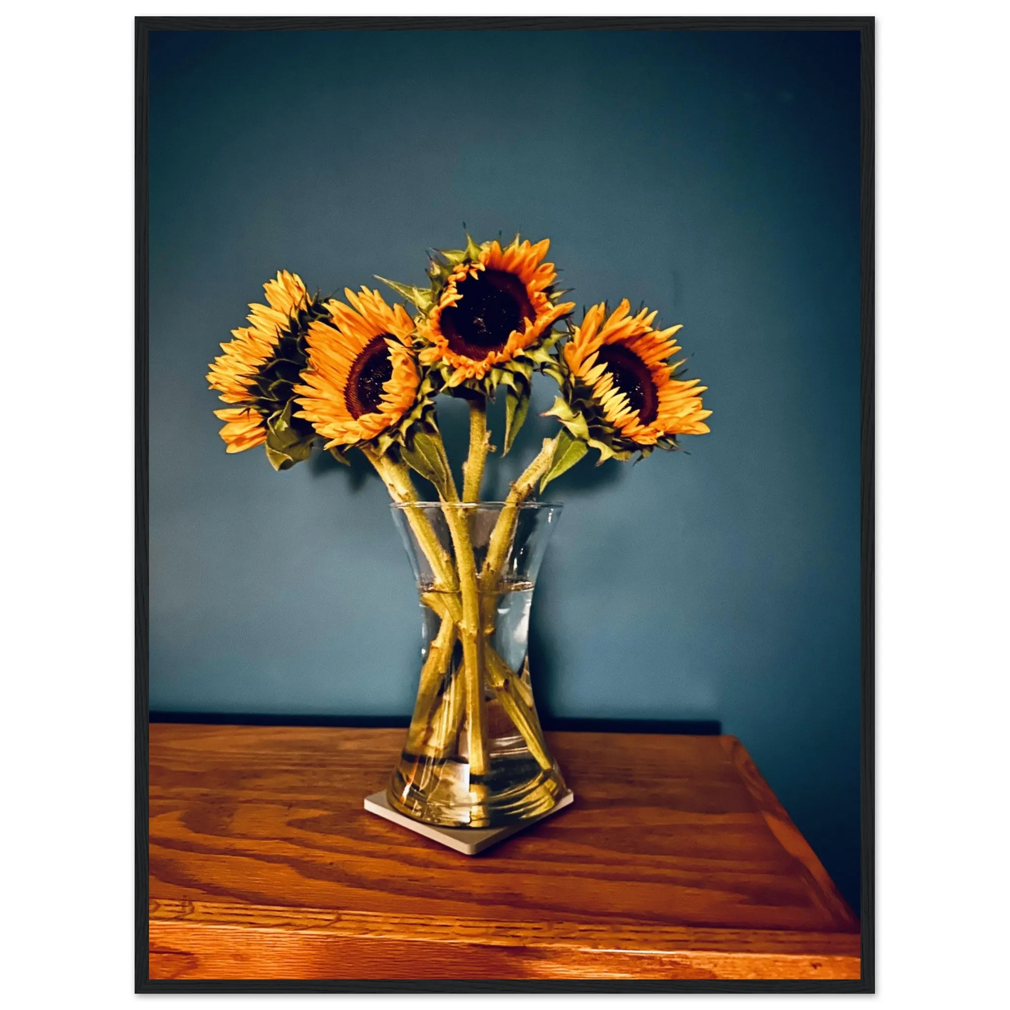 Sunflowers Premium Matte Paper Wooden Framed Poster Wall Art