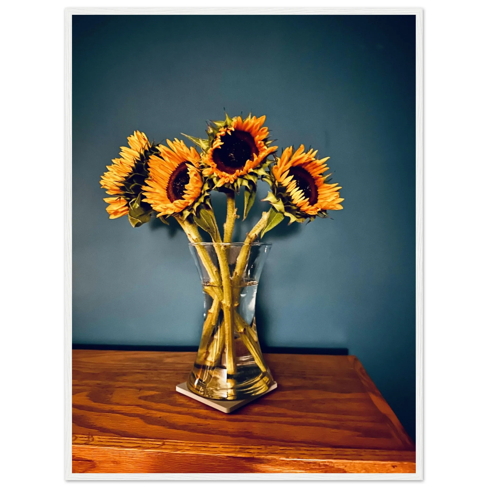 Sunflowers Premium Matte Paper Wooden Framed Poster Wall Art