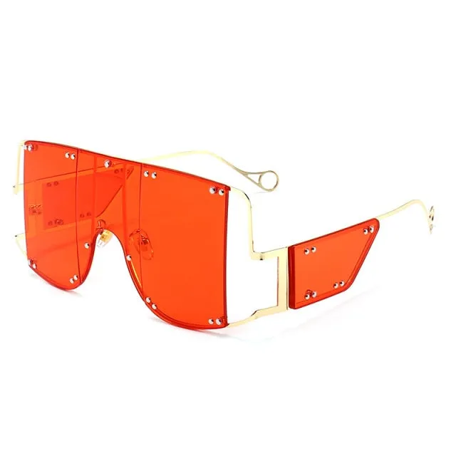Trendy Oversized Rimless Sunglasses