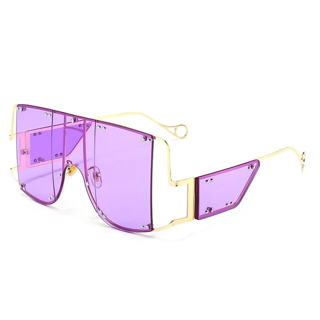 Trendy Oversized Rimless Sunglasses