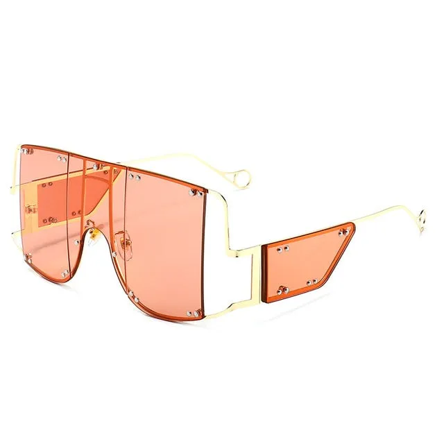 Trendy Oversized Rimless Sunglasses