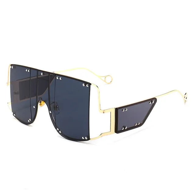 Trendy Oversized Rimless Sunglasses