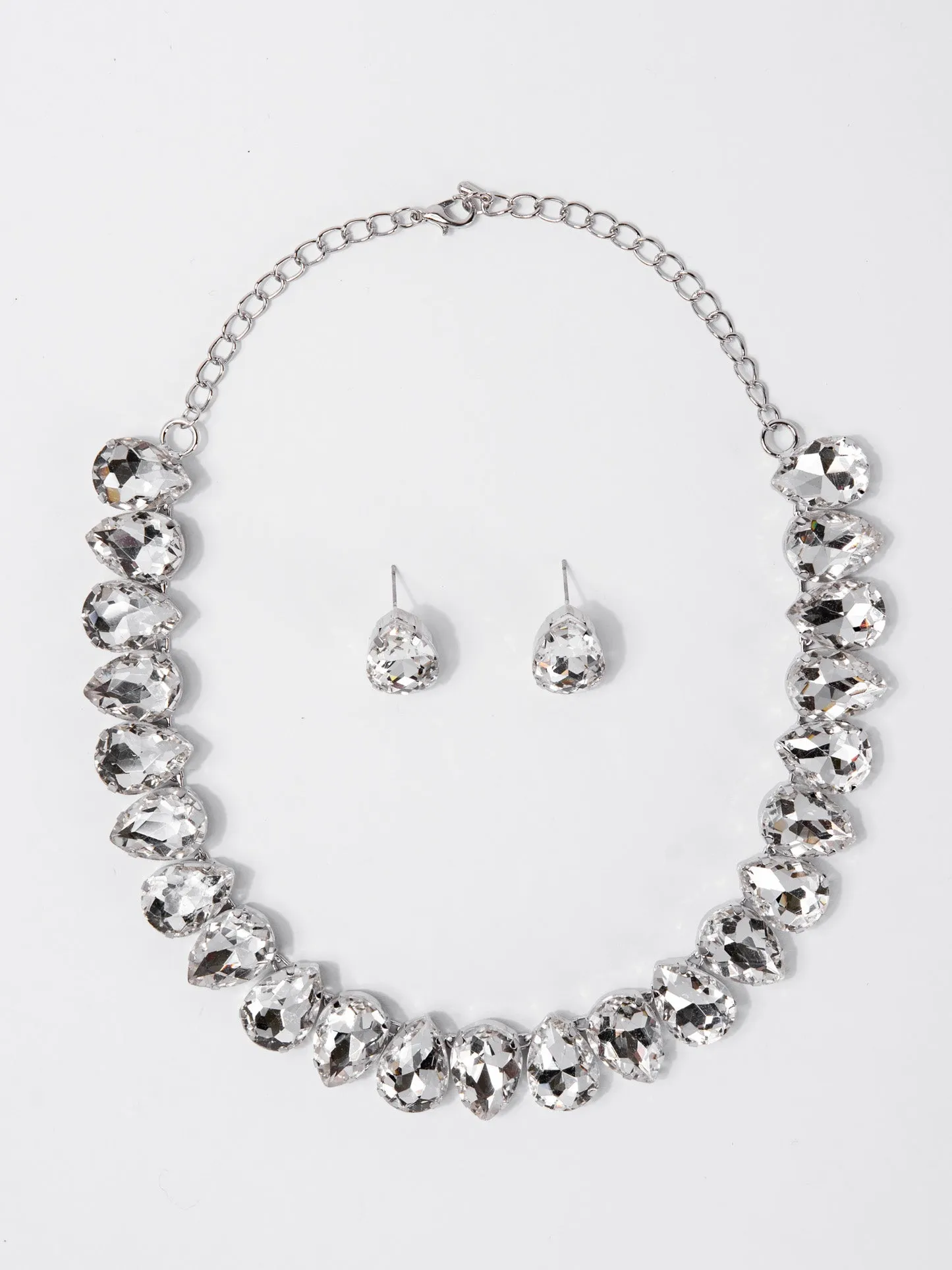 Victoria Rhinestone Statement Necklace Set